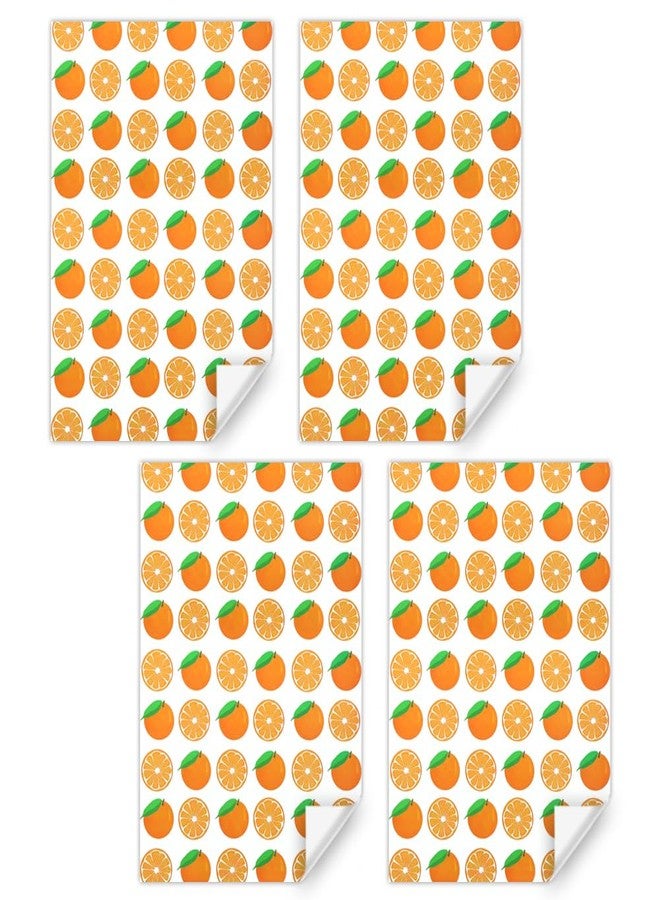 Boerni Fruit Wrapping Paper - Orange Print on White Gift Wrapping Paper and Ribbon Set, Cute Citrus Junos Design For Women Men Baby Shower Holiday Birthday Gift Wrap - (4-Sheets, 1-Designs: 15 sq. ft. ttl) - Image 3
